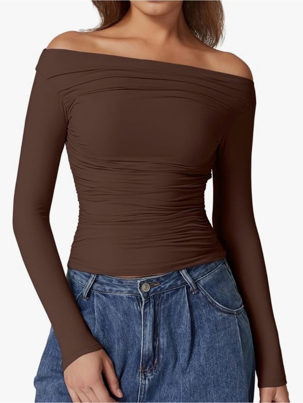 NWT Long Sleeve Ruched Top